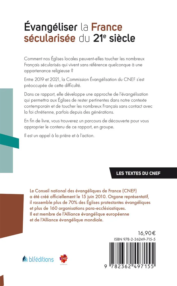 Evangéliser la France sécularisée du 21ème siècle - Les textes du CNEF