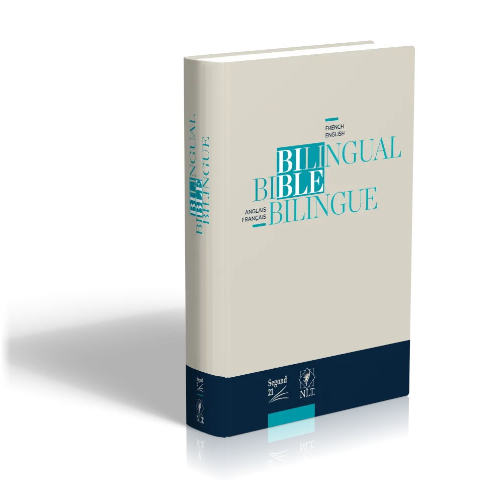 Bilingue français/anglais Bible Segond 21/NLT - bleu couverture rigide