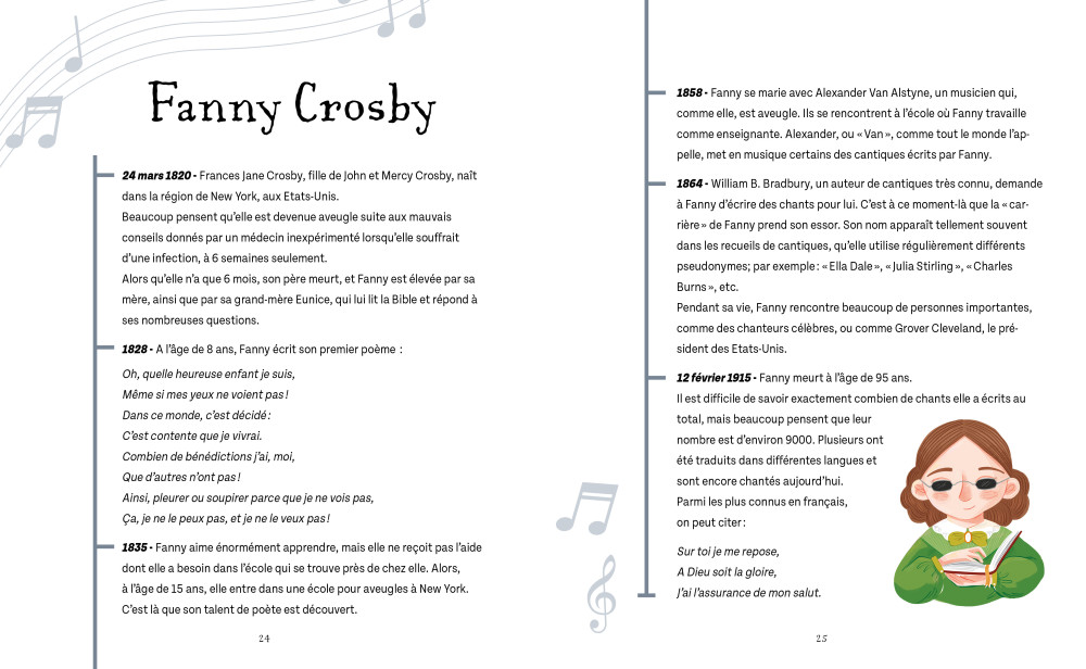 Fanny Crosby - La jeune aveugle aux milliers de chants