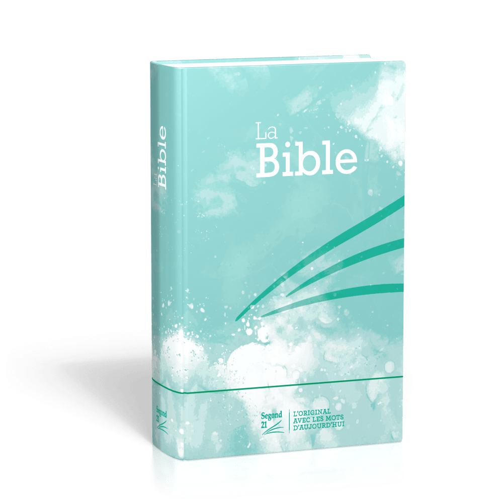 Bible Segond 21 compacte - rigide - turquoise - motif losanges