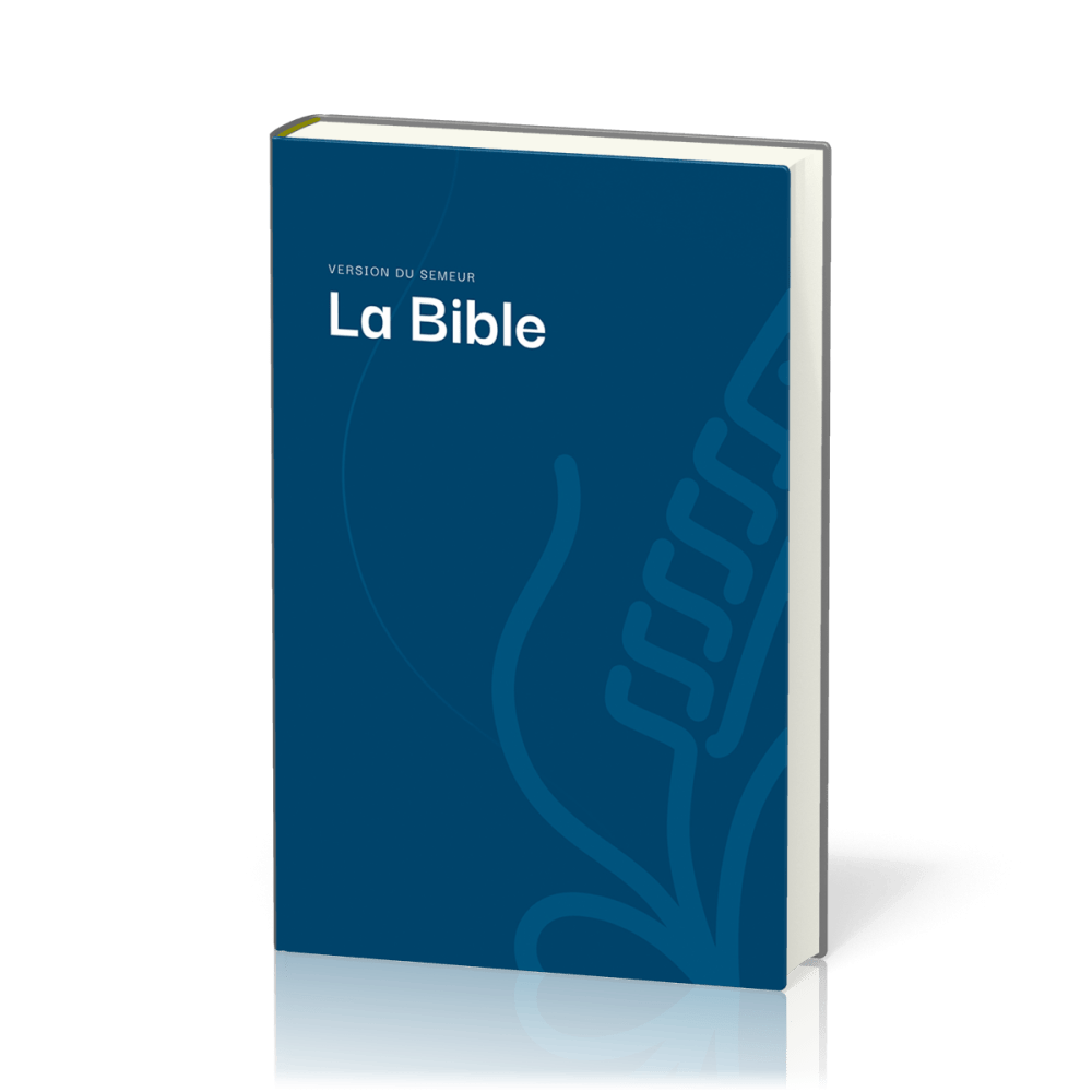 Bible Semeur, couverture rigide bleu, tranche blanche