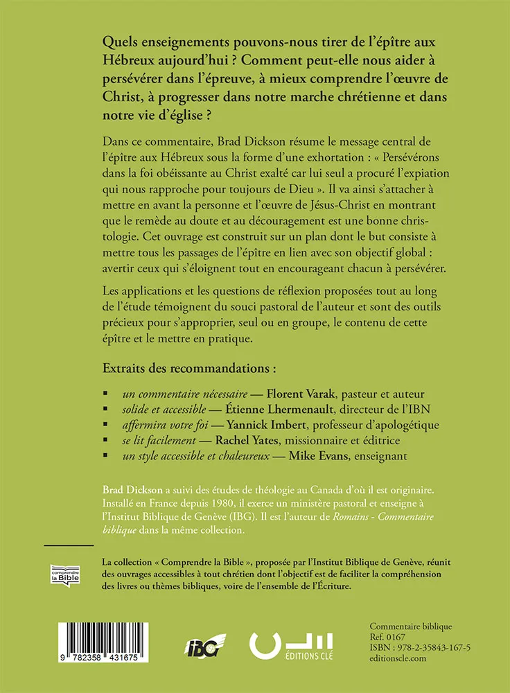 Hébreux - Commentaire biblique