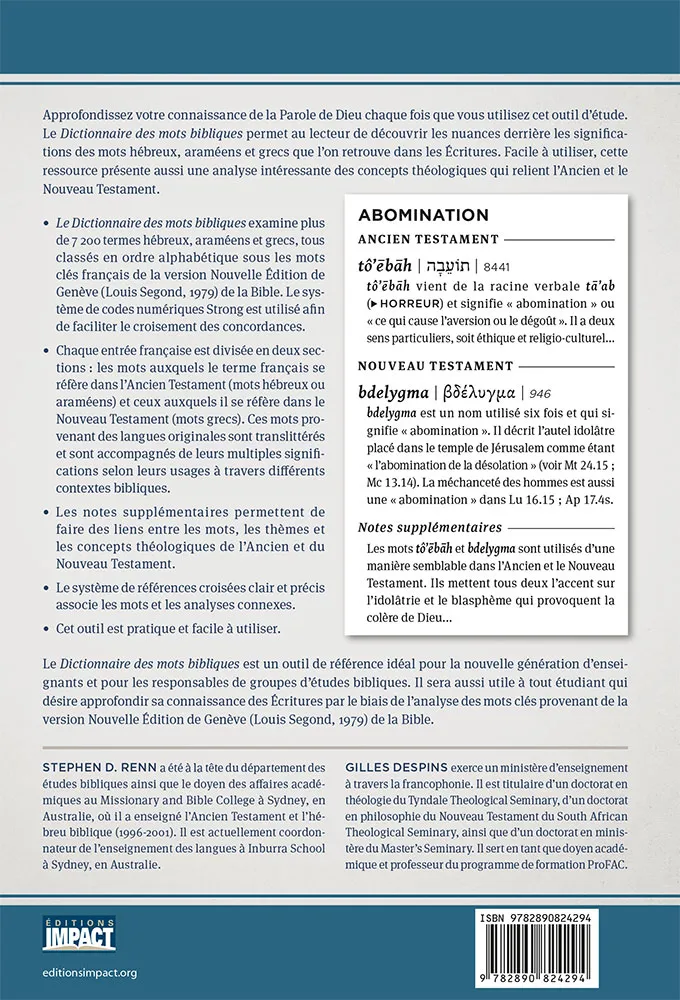 Dictionnaire des mots bibliques