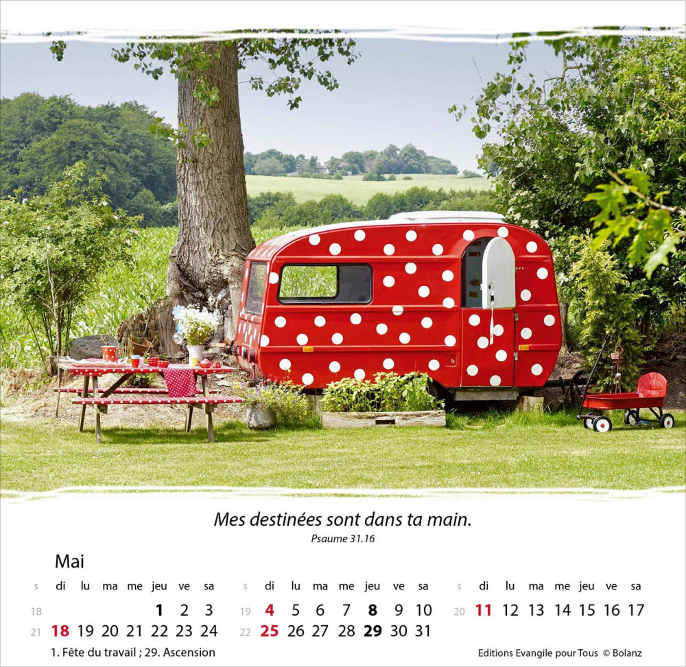 Calendrier Vivre - cartes postales avec méditations