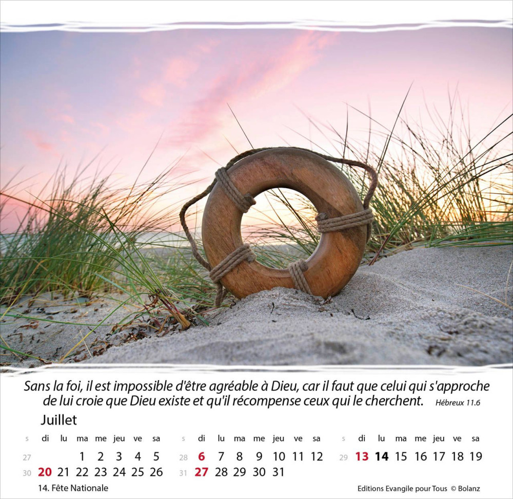 Calendrier Vivre - cartes postales avec méditations