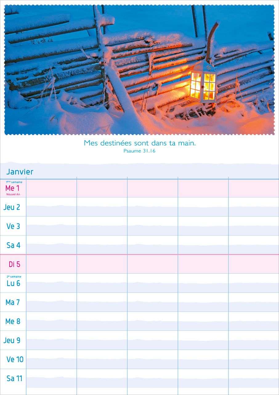 Calendrier Multiplanning - mural