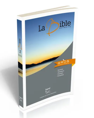Nouveau testament Psaumes Proverbes Segond 21 gros caractère broché couv. illustrée