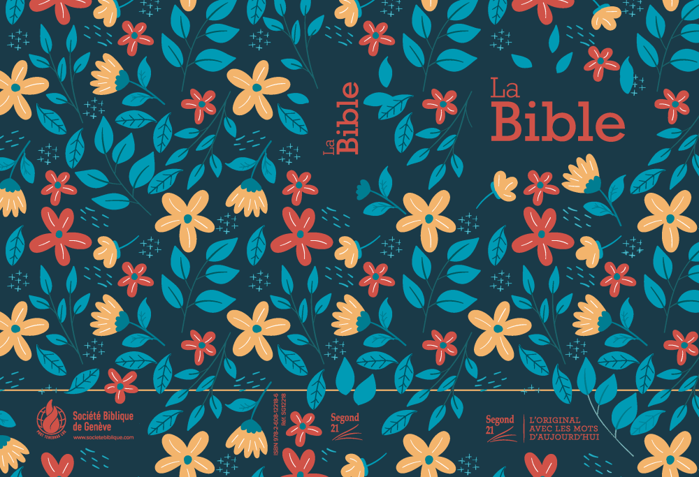 Bible Segond 21 compacte (Premium Style) - Couverture rigide, toilée et matelassée, motif marguerite