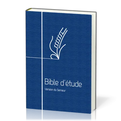 Bible d'étude Semeur 2015 couverture souple bleue tranche blanche