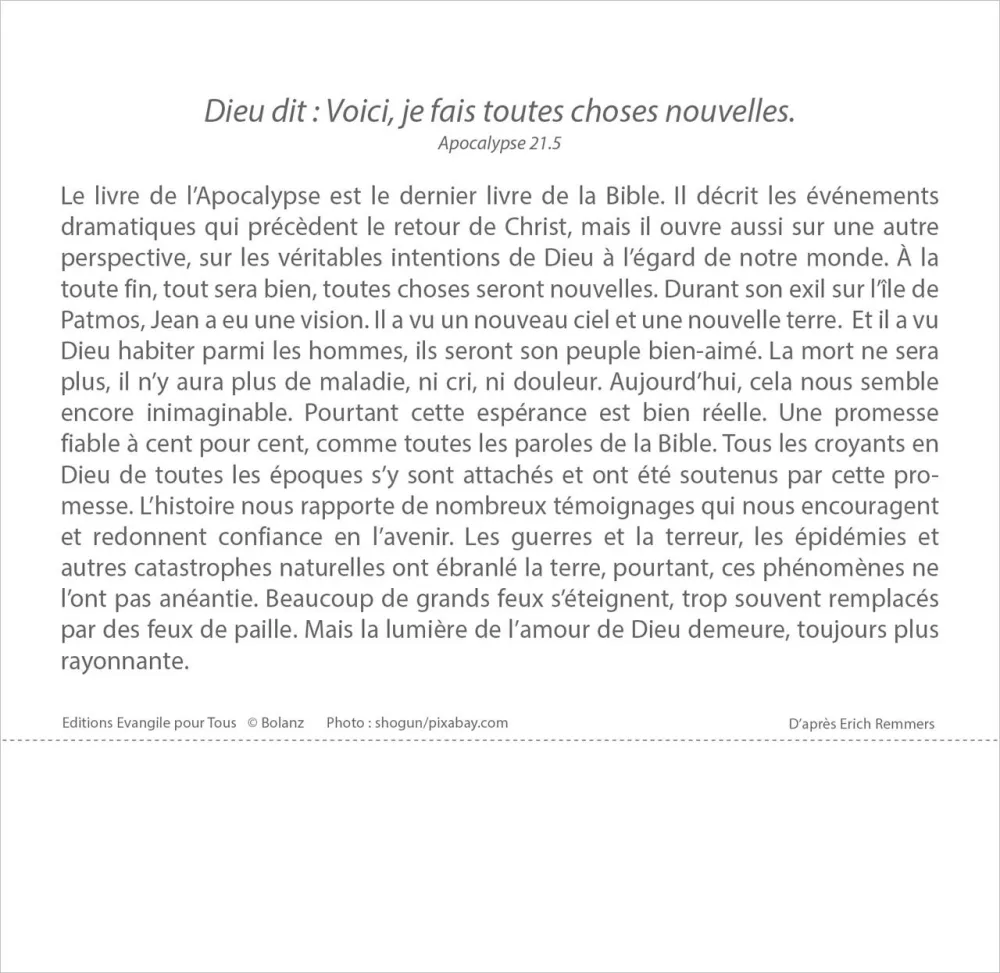 Calendrier Vivre - cartes postales avec méditations