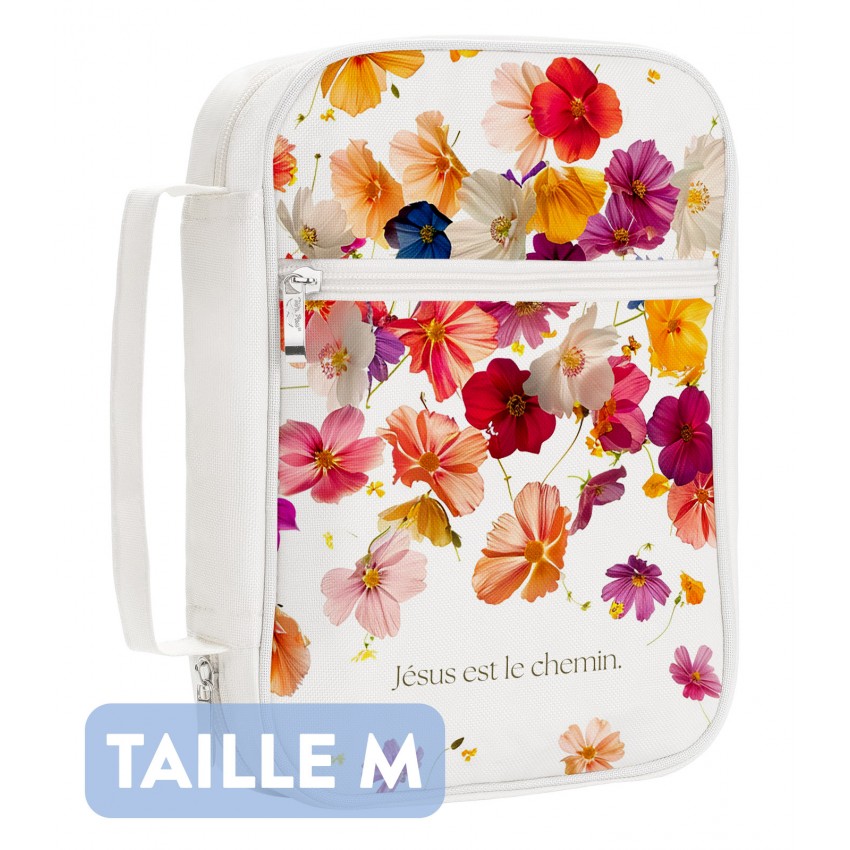 Fourre de Bible - blanche - Jésus est le chemin