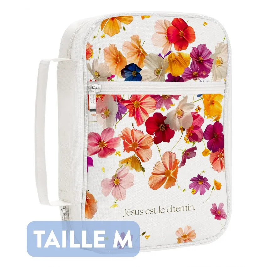 Fourre de Bible - blanche - Jésus est le chemin