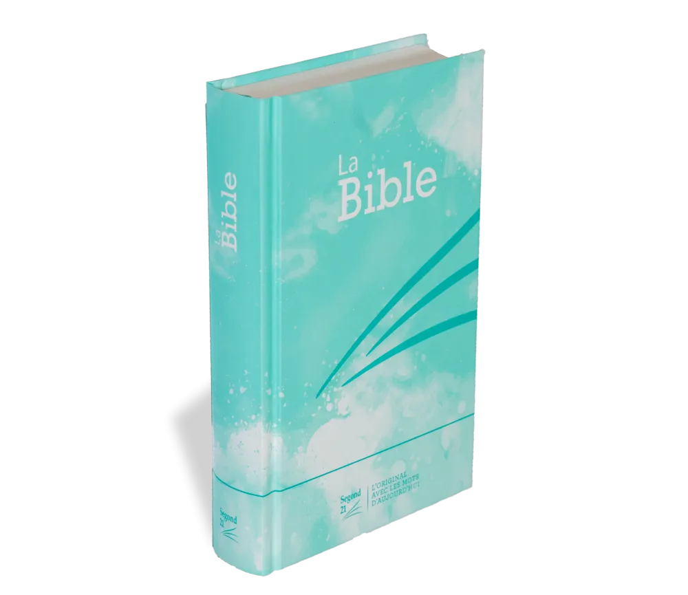 Bible Segond 21 compacte - rigide - turquoise - motif losanges