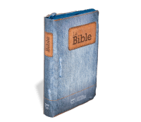 Bible Segond 21 compacte (premium style) - couverture souple toilée motif jeans, avec fermeture écl