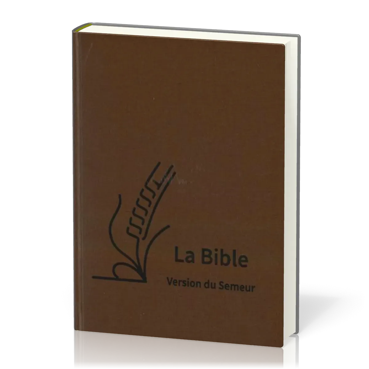Bible du semeur, gros caractères, semi-souple, textile brun