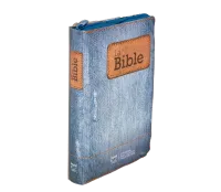 Bible Segond 21 compacte (premium style) - couverture souple toilée motif jeans, avec fermeture écl