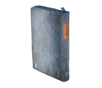 Bible Segond 21 compacte (premium style) - couverture souple toilée motif jeans, avec fermeture écl