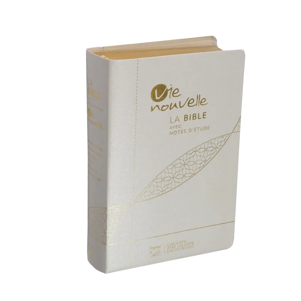 Bible Segond 21 Vie Nouvelle - souple - toile blanc - tranches or