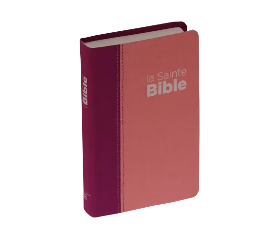 Bible Segond NEG compact, couverture souple, toile duo rose praline/violet fruits des bois