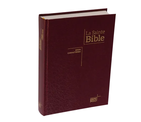 Bible NEG gros caractères - couverture rigide bordeaux