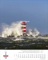Calendrier Phares - trilingue, poster mural