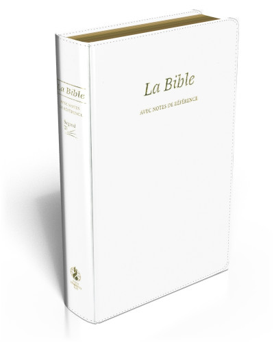 BIBLE SEGOND 21 REFERENCE SIMILI BLANC SOUPLE TRANCHE OR