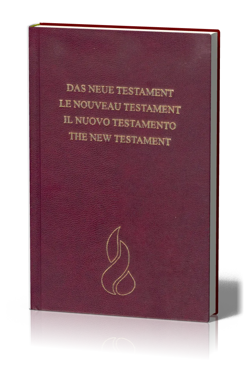 NOUVEAU TESTAMENT - QUADRILINGUE ALLEMAND/FRANCAIS/ITALIEN/ANGLAIS - RELIE - ROUGE