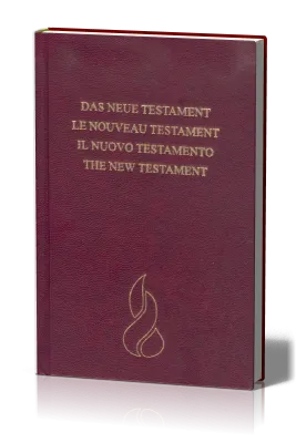 NOUVEAU TESTAMENT - QUADRILINGUE ALLEMAND/FRANCAIS/ITALIEN/ANGLAIS - RELIE - ROUGE