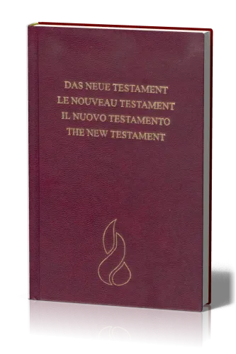 NOUVEAU TESTAMENT - QUADRILINGUE ALLEMAND/FRANCAIS/ITALIEN/ANGLAIS - RELIE - ROUGE
