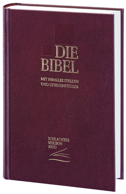 Allemand - Bible Schlachter 2000 - Etude de poche avec parallèles - reliée grenat