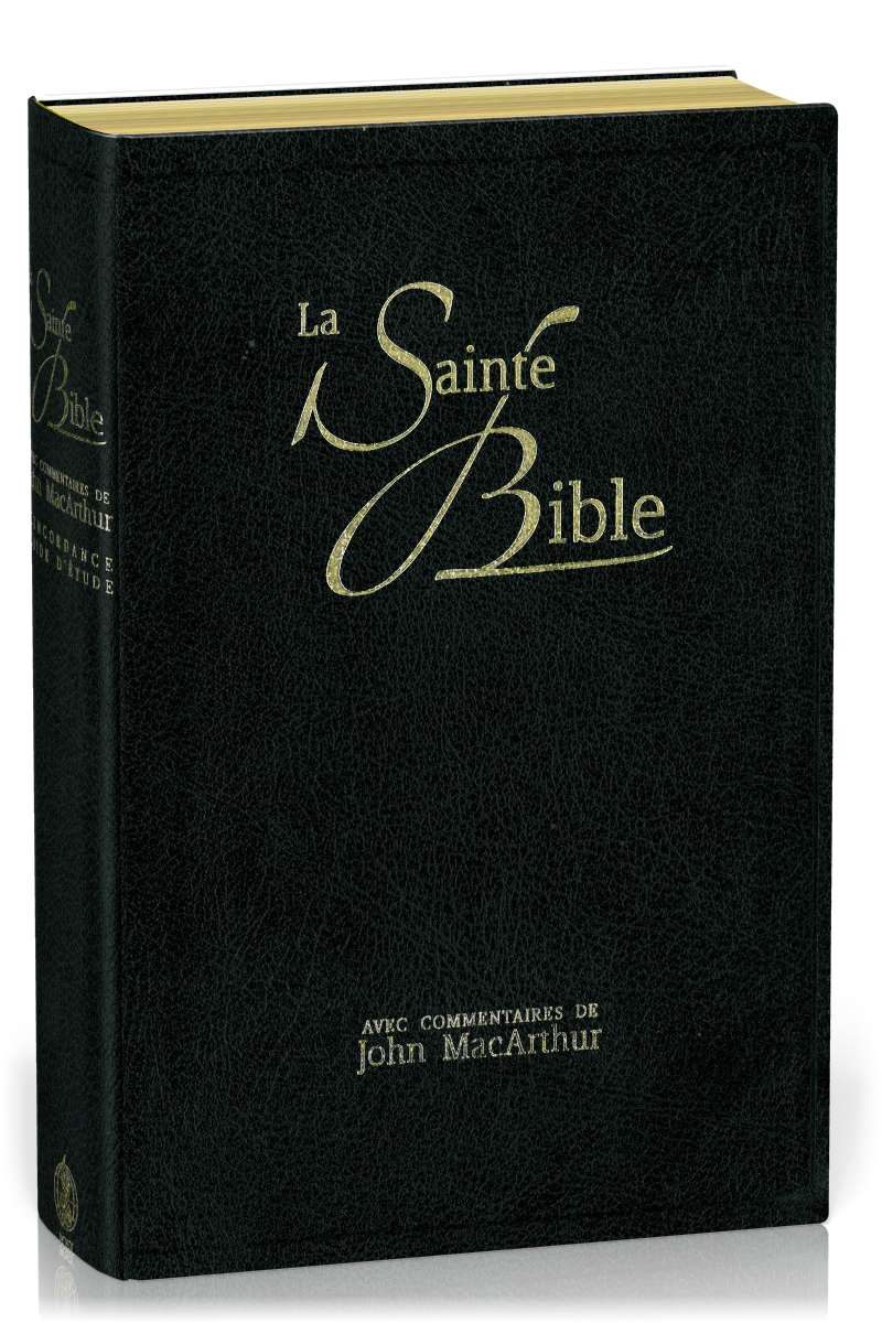 Bible NEG MacArthur souple fibrocuir noir tranche or