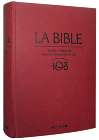 Bible TOB 2010 avec notes intégrales rigide grenat avec étui