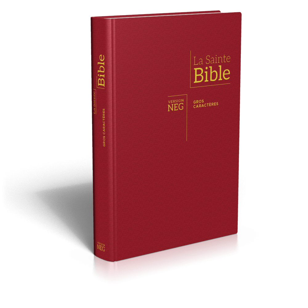 Bible NEG gros caractères - couverture rigide bordeaux