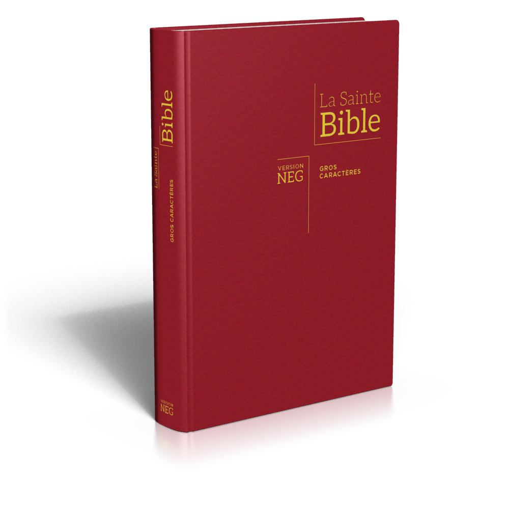 Bible NEG gros caractères - couverture rigide bordeaux