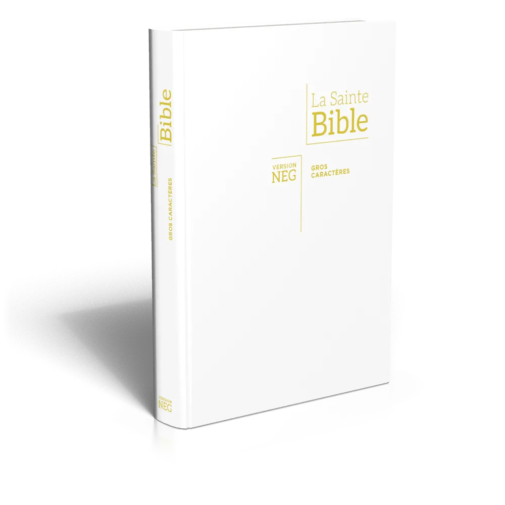 Bible NEG gros caractères - souple blanche tranche or