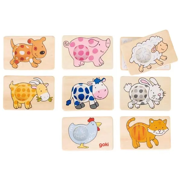 Mémory - animaux et leurs pelages - 16 pièces