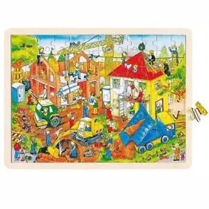Puzzle - Place de construction - 96 pièces - 30x40 cm