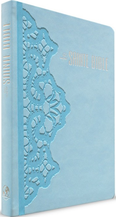 Bible Segond Esaïe 55 - souple similicuir - bleu dragée dentelle
