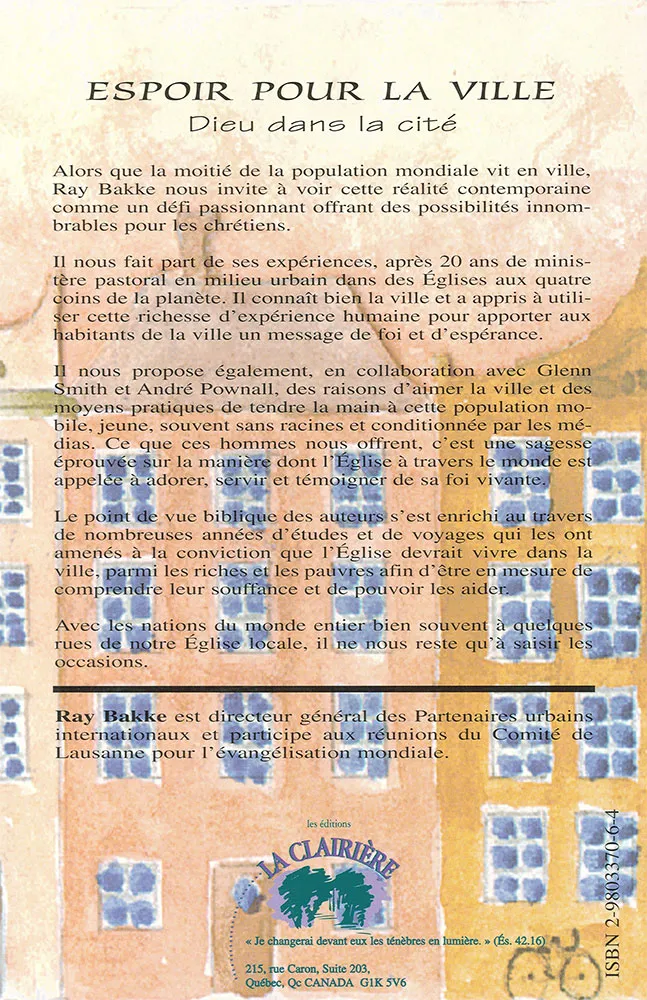 ESPOIR POUR LA VILLE - DIEU DANS LA CITE