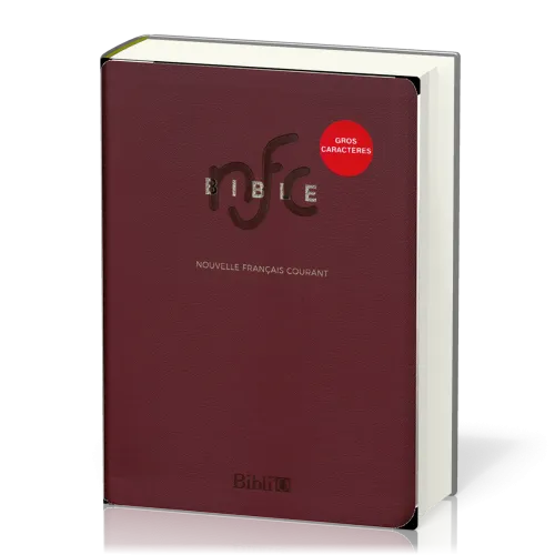 Bible Nouvelle Français courant gros caractères semi-rigide tranche or avec deutérocanoniques