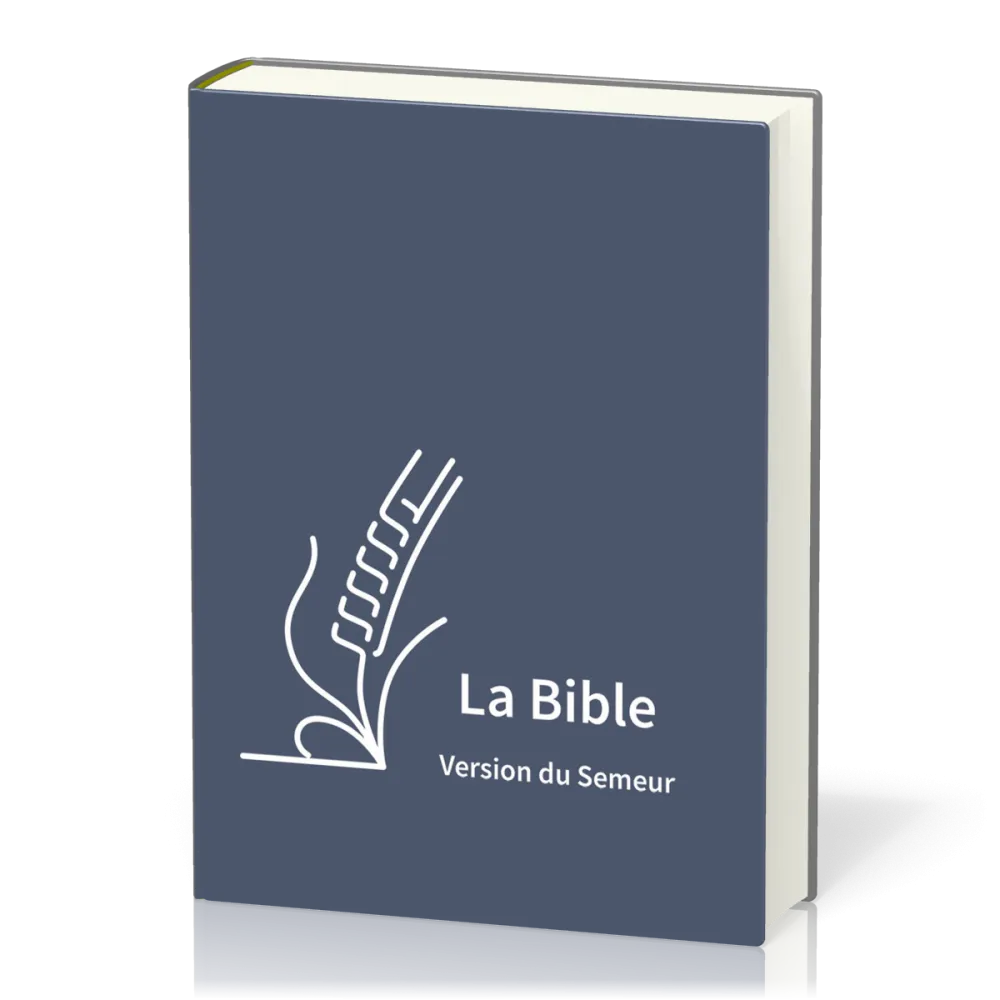 Bible du semeur, gros caractères, semi-souple, textile bleu