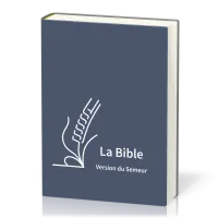 Bible du semeur, gros caractères, semi-souple, textile bleu