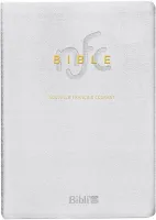 Bible Nouvelle Français courant souple cuir blanc tranche or avec deutérocanoniques