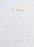 Bible Nouvelle Français courant souple cuir blanc tranche or sans deutérocanoniques