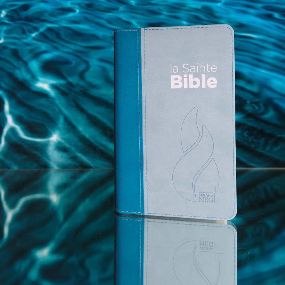 Bible NEG compacte souple Vivella duo bleu lagon et bleu ciel