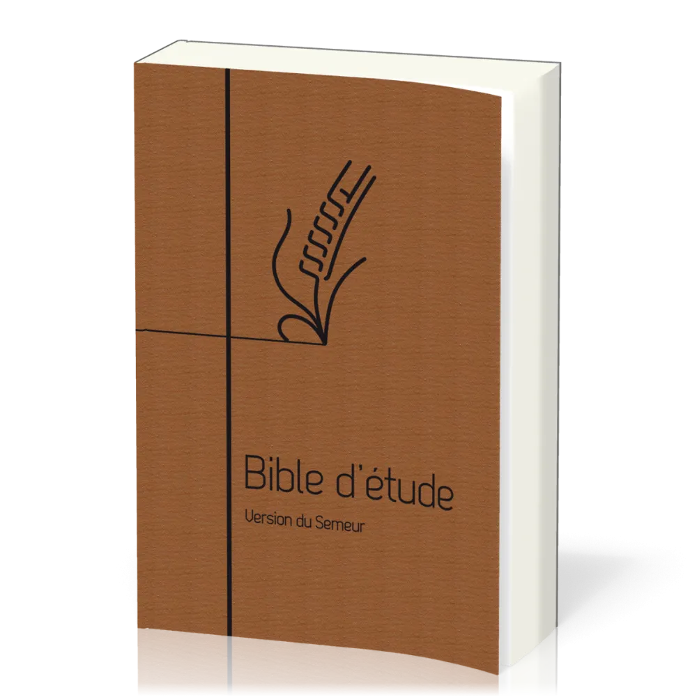 Bible d'étude Semeur 2015 couverture souple brune tranche blanche
