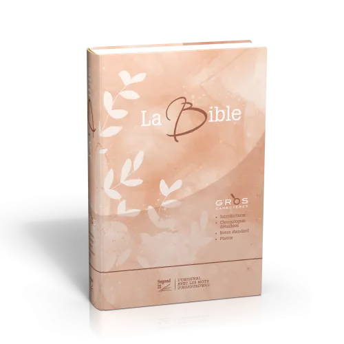 Bible Segond 21 gros caractères rigide illustrée fleurie