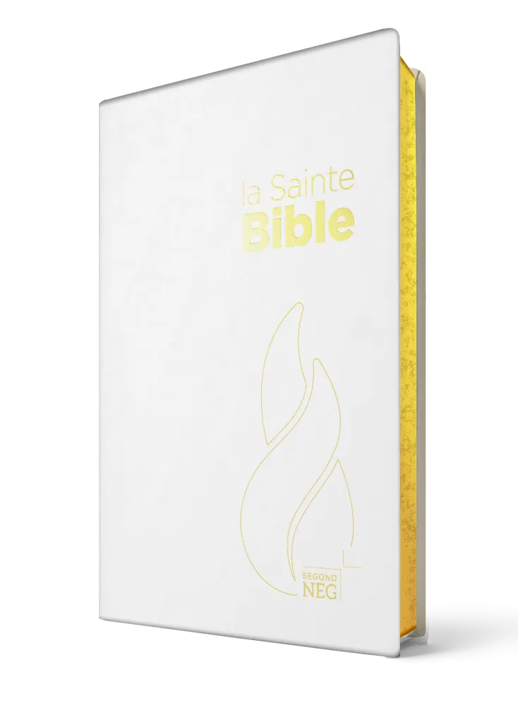 Bible NEG compacte souple toilée blanche nacrée, tranches or