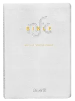 Bible Nouvelle Français courant souple cuir blanc tranche or avec deutérocanoniques