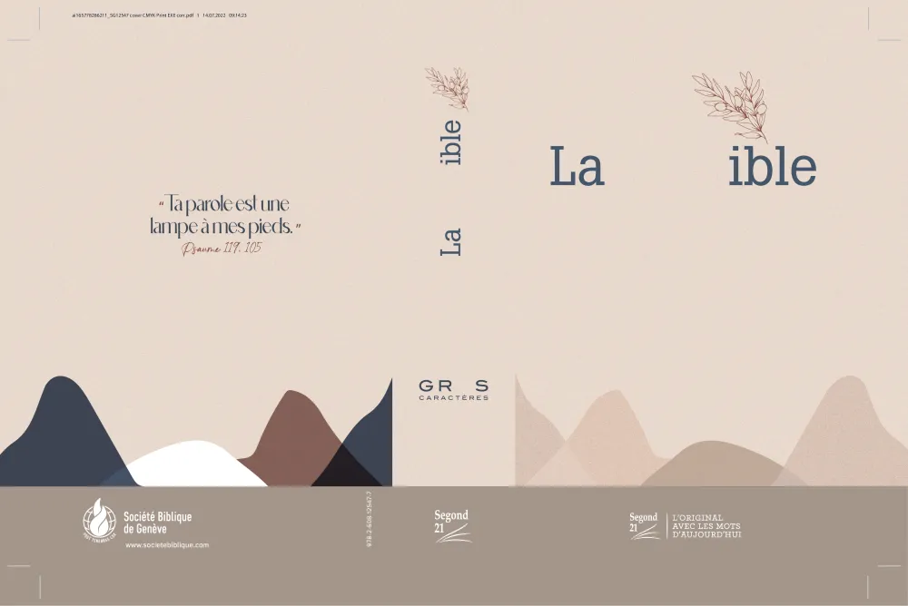 Bible Segond 21 gros caractères rigide toilée matelassée Soeur-Co